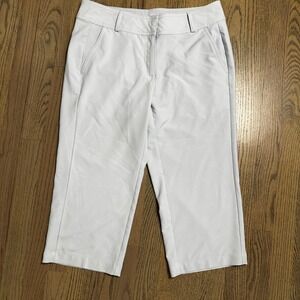 Pebble Beach Performance Women's Golf Capri Pant Crop Lightweight‎ stone Size 6